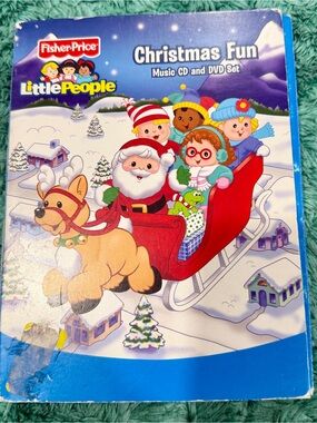 Fisher-Price Little People Christmas Fun CD & DVD Set - Blue, Red
